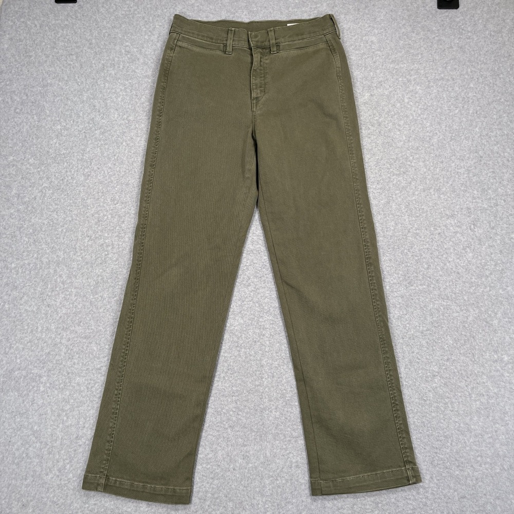 AYR The Special Sauce Jeans Womens 27S 29x29 Green High Rise Straight Olive Nori